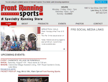 Tablet Screenshot of frontrunningsports.com